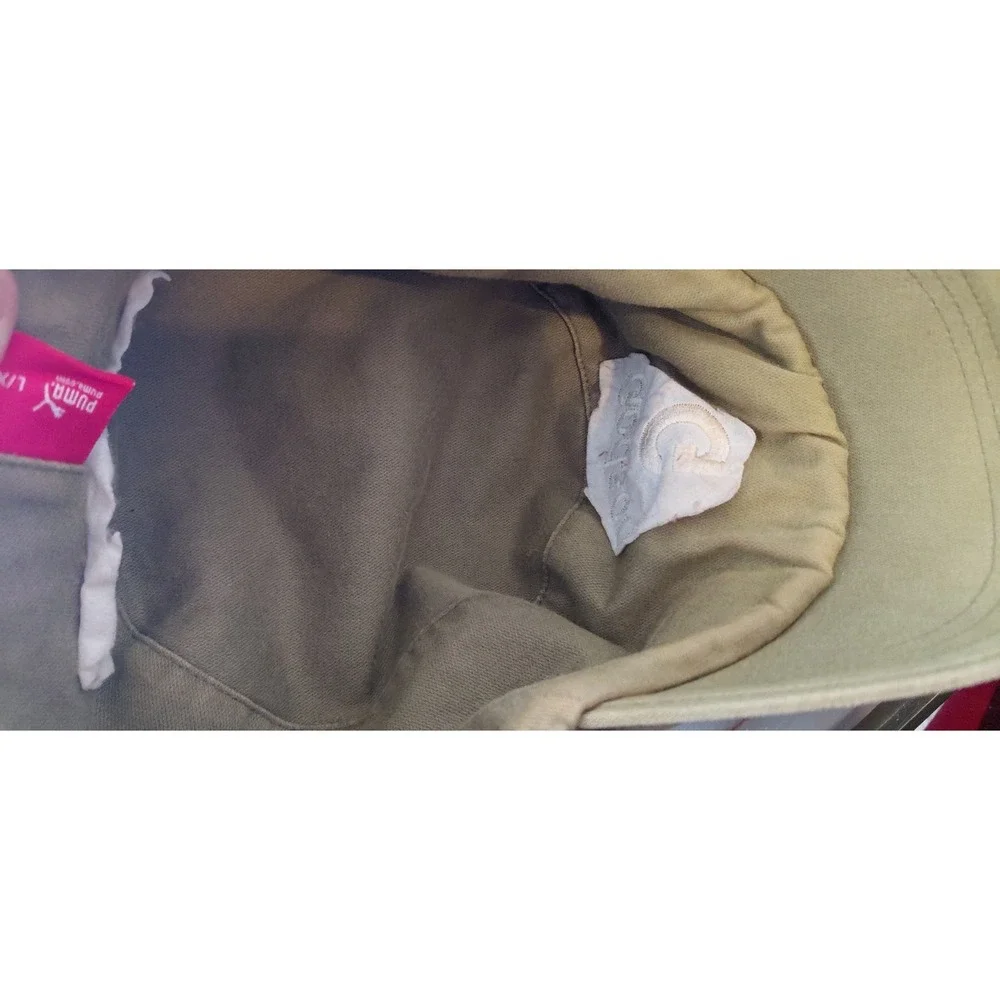 Unknow Autograph handwritten signature olive green distressed cadet Style Cap